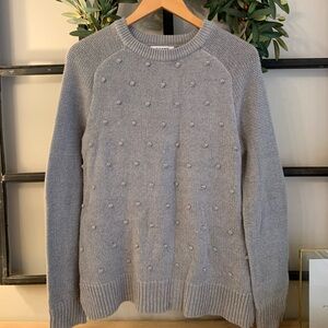 Old Navy CrewNeck Grey Pom Pom Sweater